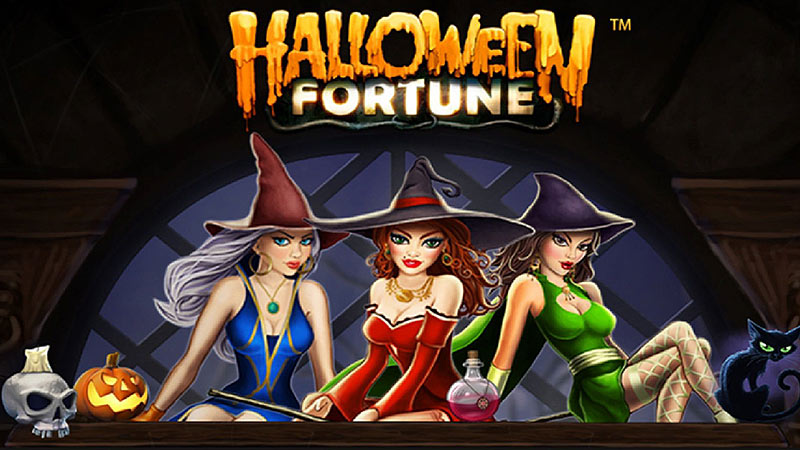 Halloween Fortune slot machine (Playtech): grafica, dettaglio di gioco, Freespins con moltiplicatori (cover)