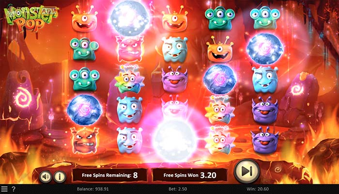Slot machine Monster Pop: funzione Monster Fury