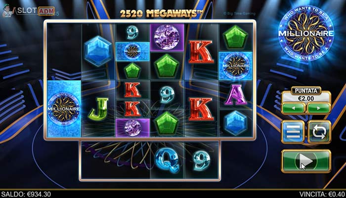Who Wants To Be A Millionaire slot machine: attivazione della funzione bonus