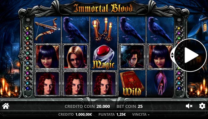 Versione mobile della slot Immortal Blood