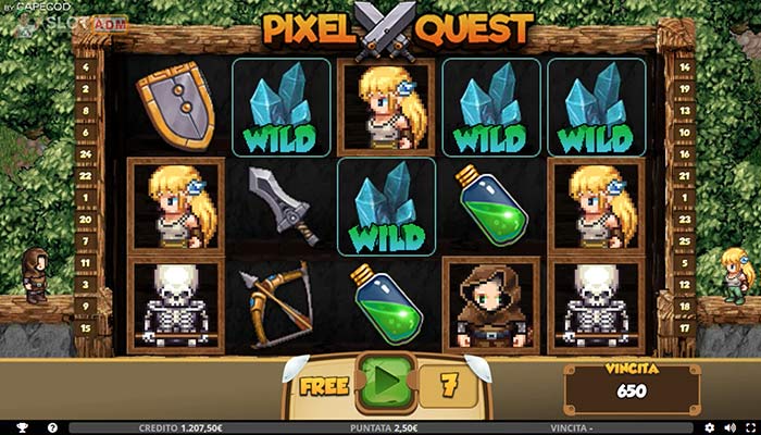 Slot machine Pixel Quest: Free Spin in modalità Foresta