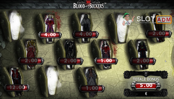 Bonus Click and Pick nella slot Blood Suckers
