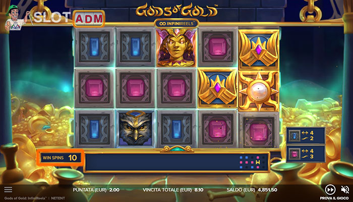 Win Spins nella slot Gods of Gold