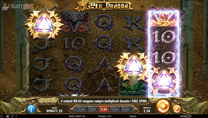 Slot machine 24k Dragon: attivazione dei Free Spin