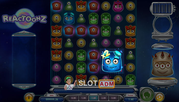 Slot machine Reactoonz: funzione Gigantoonz