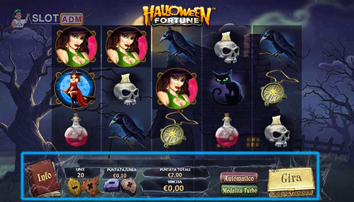 Impostazioni della slot Halloween Fortune
