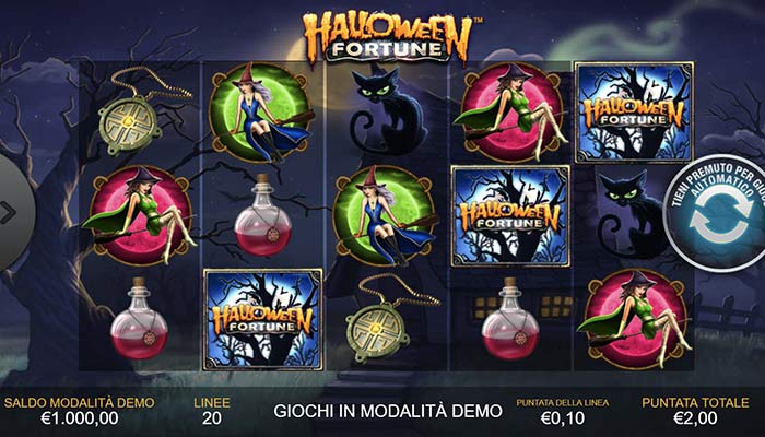 Slot machine Halloween Fortune in versione mobile