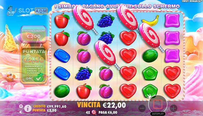 Slot machine Sweet Bonanza: attivazione dei Free Spin