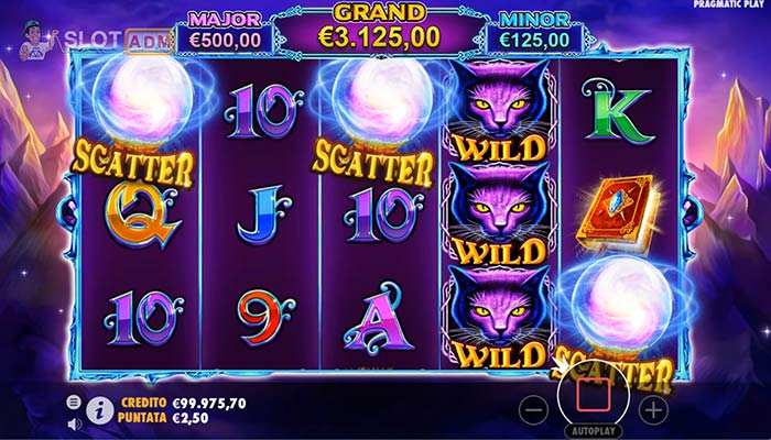 Slot machine Wild Spells: attivazione dei Giri Gratis